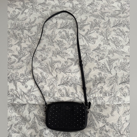 Coach Black Crossbody Bag with Stud Accents - Picture 1 of 6